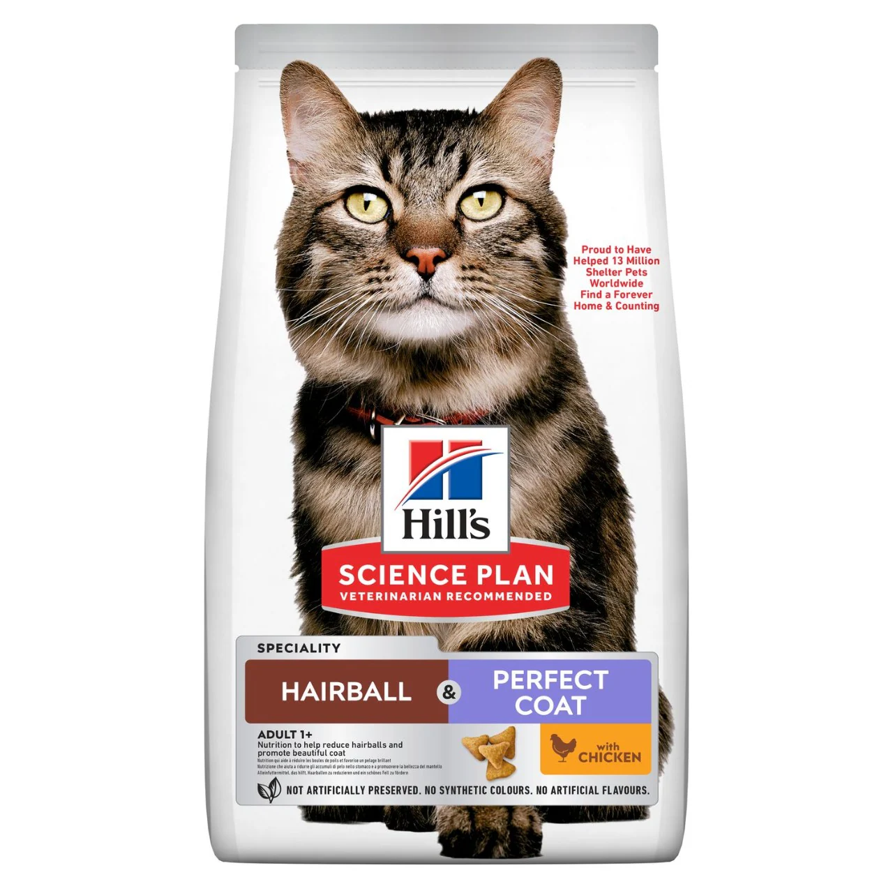 HILL'S SCIENCE PLAN Hairball & Perfect Coat Adult Cat Dry Food Chicken Flavour